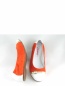 Preview: Echtleder Ballerinas - orange / weiß