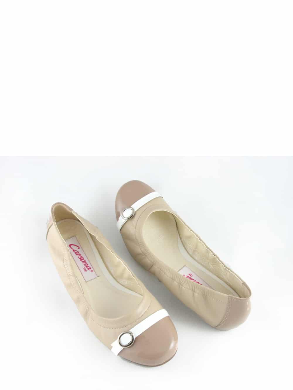 Echtleder Ballerinas - beige / taupe