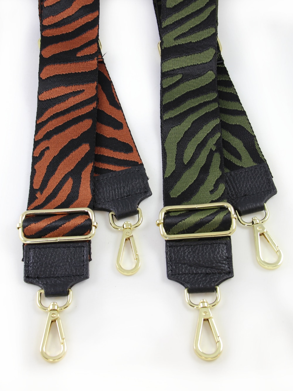 Taschengurt / Taschenriemen Zebra Muster Gold